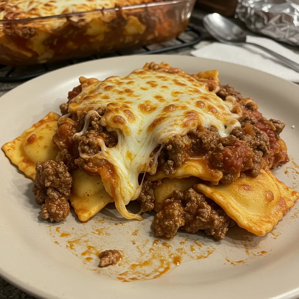 Decadent Beef and Cheese Ravioli Casserole: A Million Dollar Comfort Food Delight! - secondary view